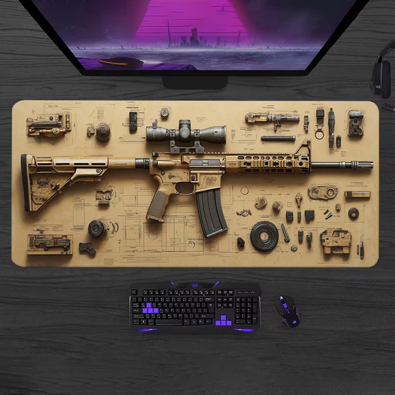 Gaming Keyboard And Mouse - Tappetino per Mouse da Gaming Morbido