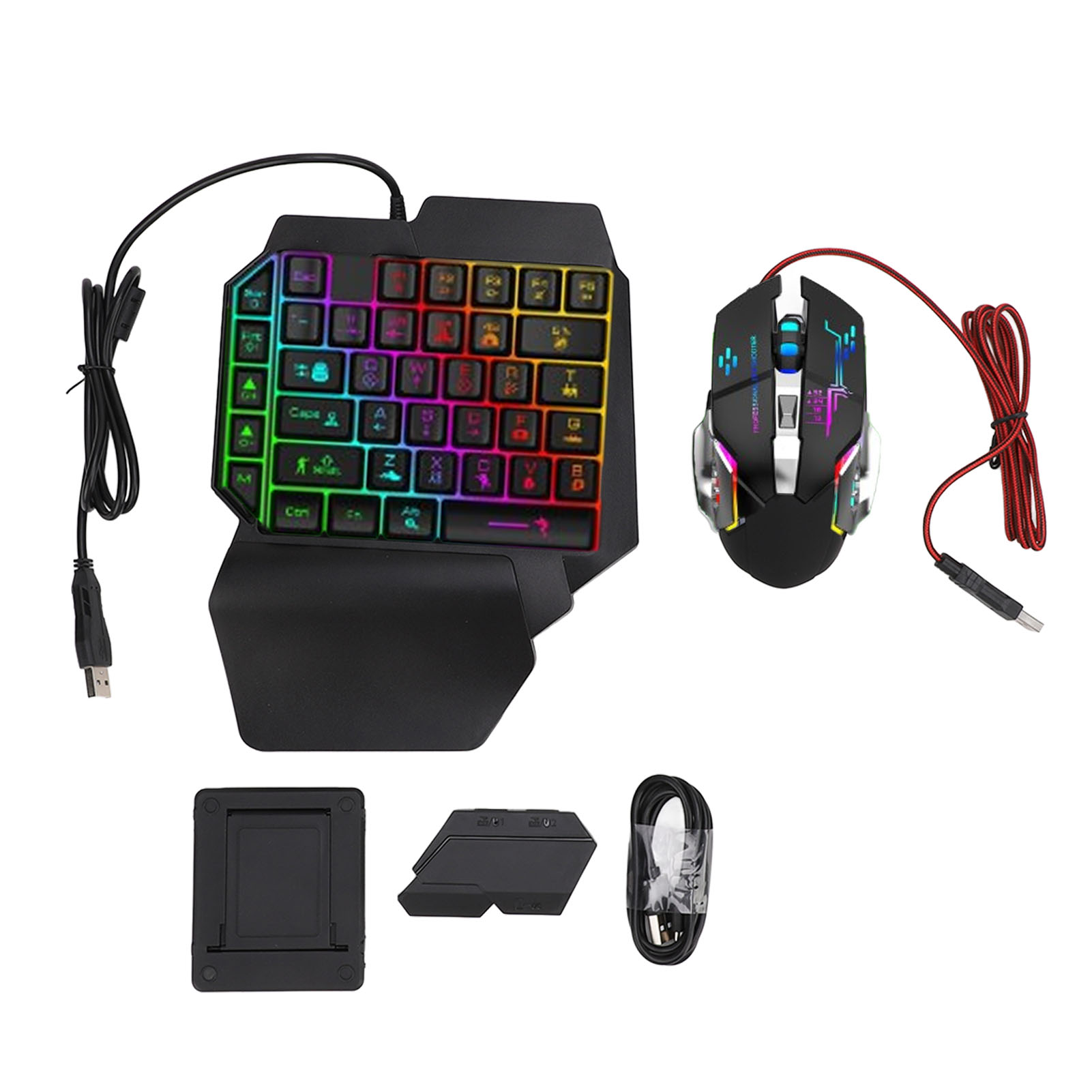 Gaming Keyboard And Mouse Set - Set Convertitore Tastiera e Mouse, Combo