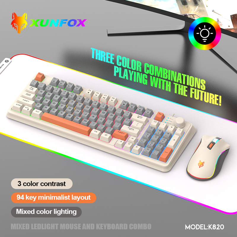 Gaming Keyboard Mouse Wireless - K820 Tastiera da gioco cablata USB