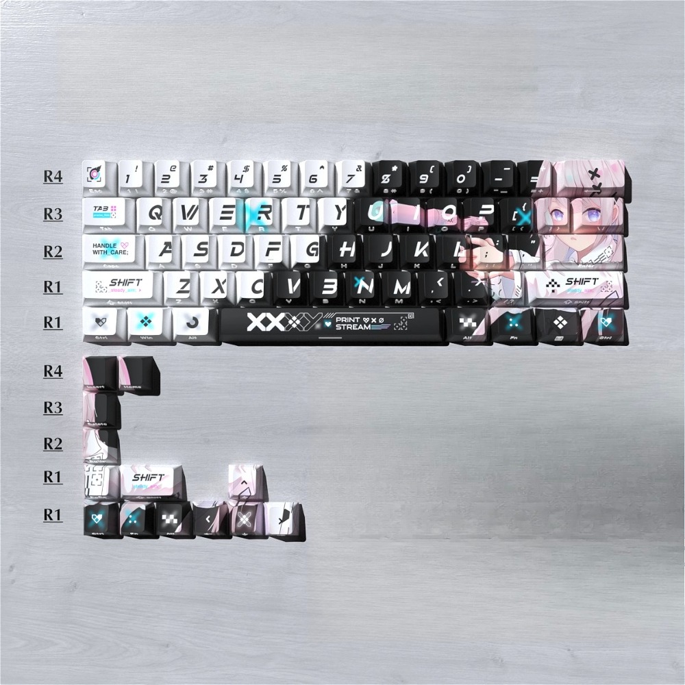 Gaming Keyboard Thocky - Copritasti Thocky con stampa laterale a