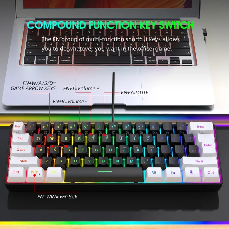 Kit Combo Tastiera e Mouse 60% - Gaming Keyboard And Mouse Set recensione e prezzo