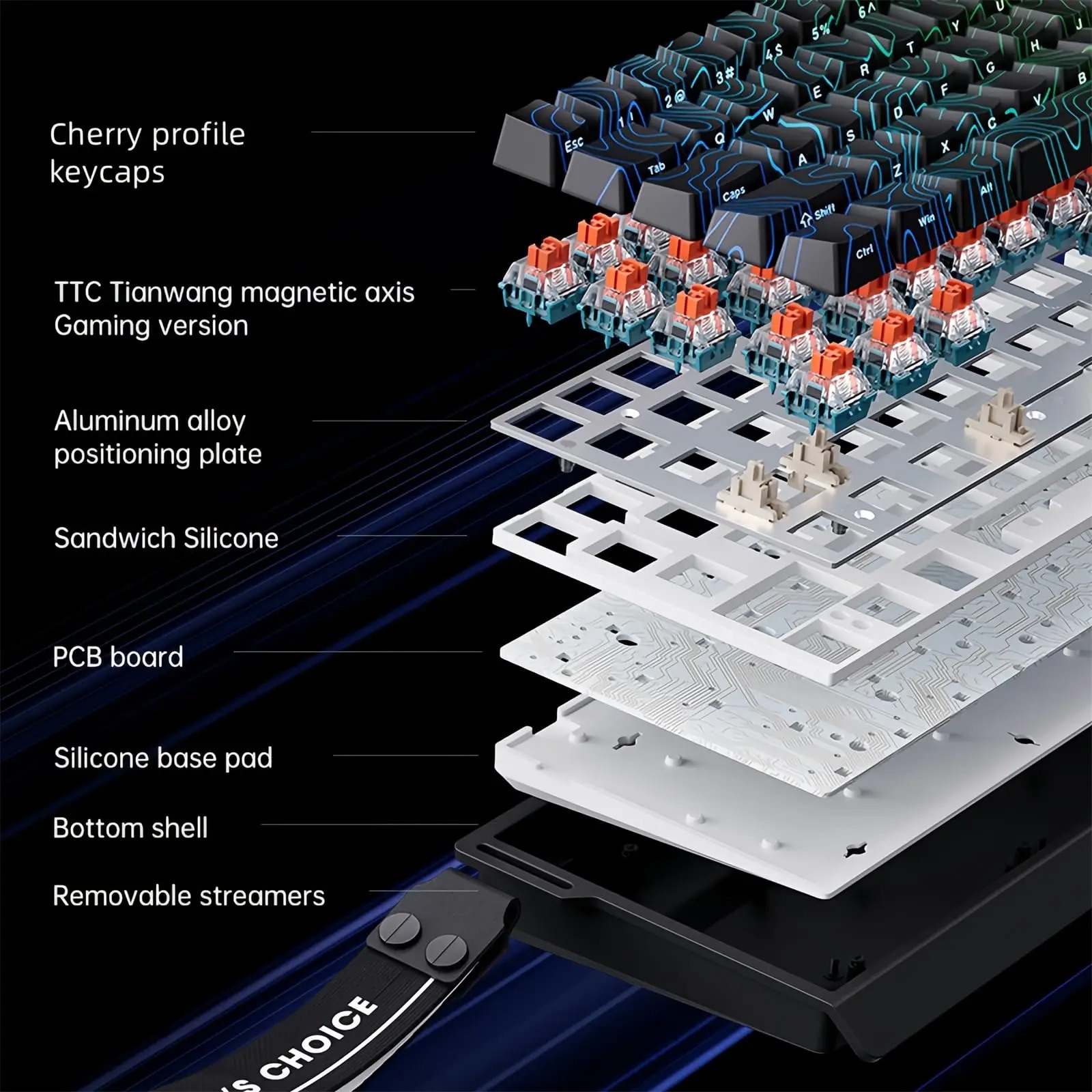 MCHOSE ACE 68 Interruttore mag - Gaming Keyboard Hall Effect Switches recensione e prezzo